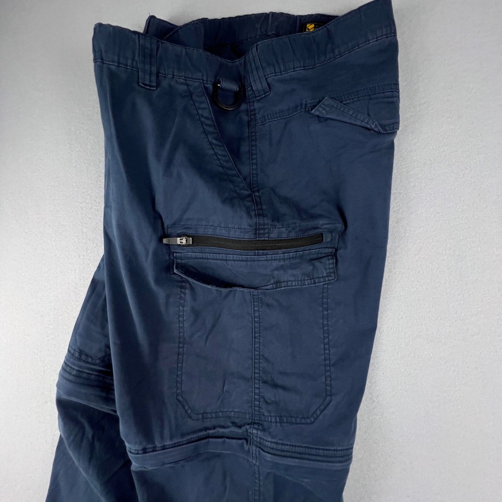 BC Clothing Convertible Cargo Pants Mens XXL x 30 Blue Zip Off Hiking Utility - Picture 13 of 16